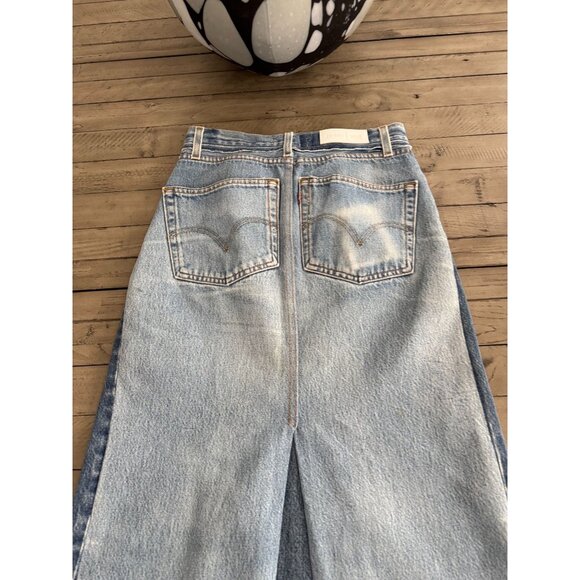 RE/DONE x Levis Seamed Denim Midi Skirt Medium / Light Size 25 - Picture 6 of 6